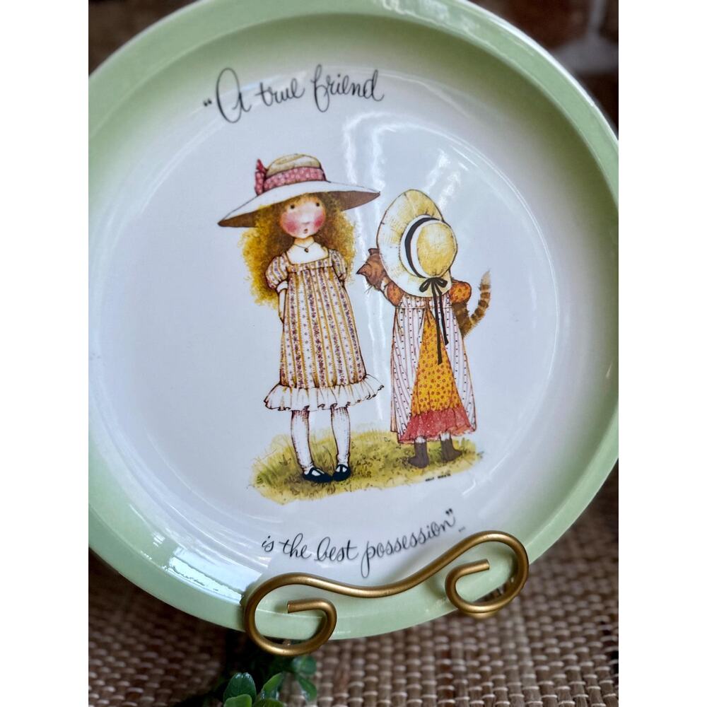 Vintage 1972 Holly Hobbie Friendship Plate | A True Friend Is the Best - Picture 4 of 7